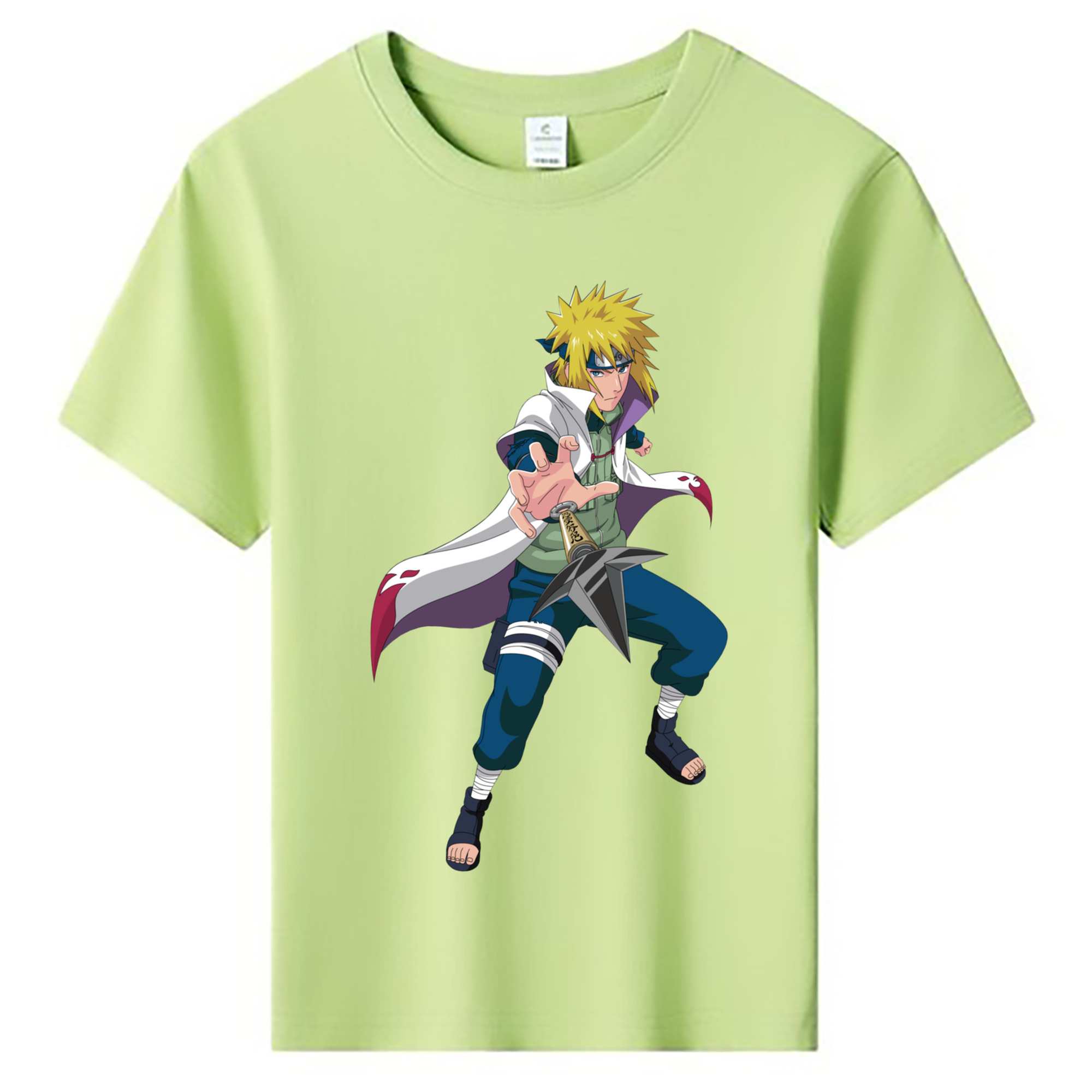 （画像用） NARUTO -ナルト- 波風 ミナト Namikaze Minato 綿100％キッズTシャツ（フロントプリント）